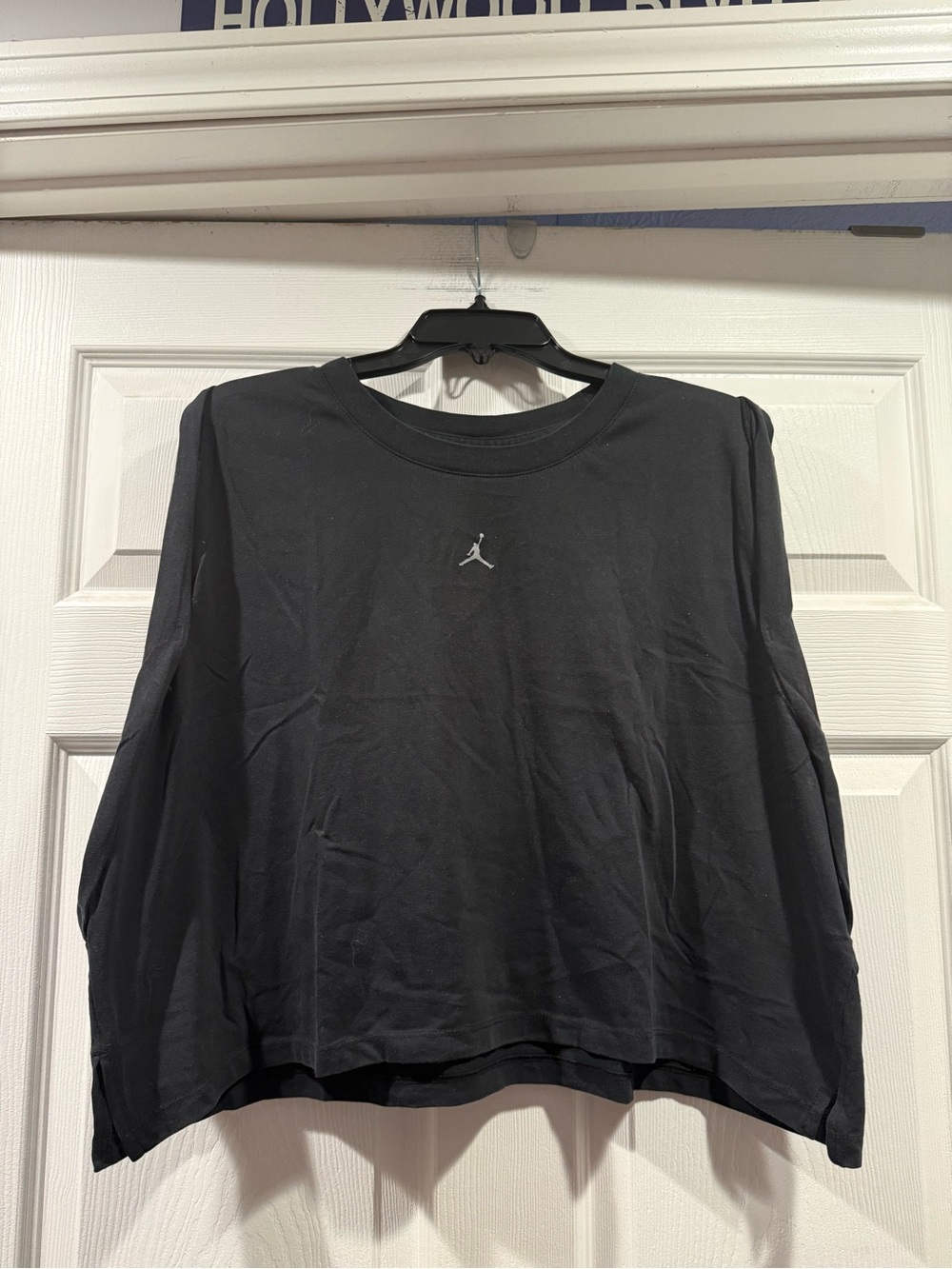 Jordan Black Muscle Tee with Small Jumpman Logo. Size 1x